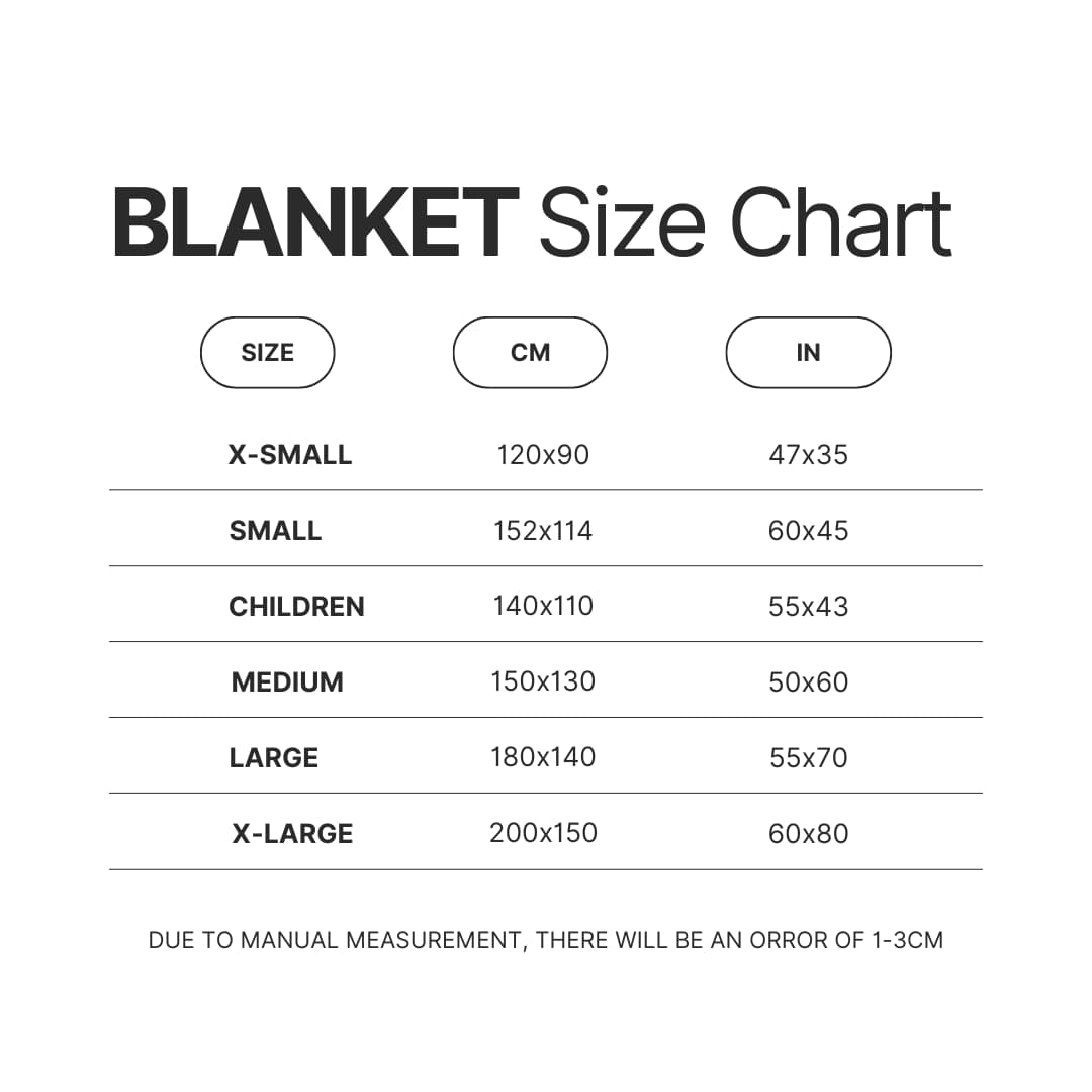 Blanket Size Chart - Demon Slayer Store