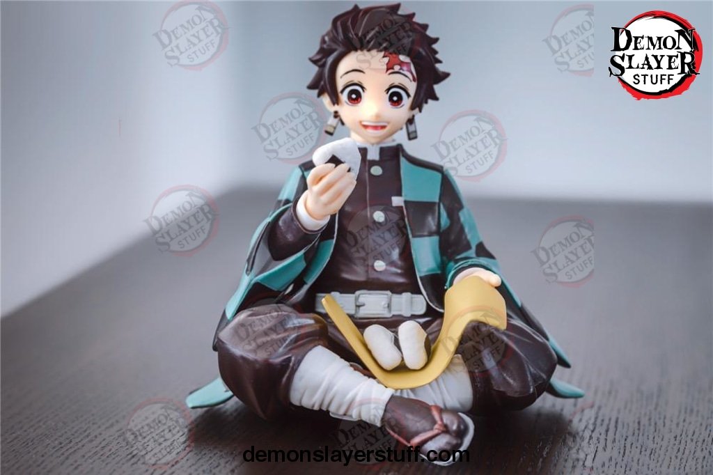 tanjiro eating rice ball