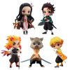 15cm Anime Demon Slayer Figure Nezuko Tanjirou Zenitsu Inosuke Kyoujurou Giyuu Kawaii Qposket Figural PVC Model - Demon Slayer Store