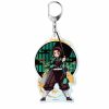 1pc Hot Anime Demon Slayer Keychain Acrylic Kimetsu No Yaiba Blade of Ghost Keychains Key Cover 4 - Demon Slayer Store