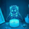 Anime Demon Slayer Figure Kyojuro Rengoku 3D LED Lava Lamp Night Light Gift for Friends Bedroom 4 - Demon Slayer Store