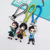 Anime Demon Slayer Kimetsu no Yaiba Kamado Tanjirou Nezuko Keychain Cosplay Props Cartoon Bell Bag Accessories 3 - Demon Slayer Store