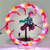 Anime Figure Demon Slayer Tanjirou Fire Water Circle DIY PVC Toys LED Model Kimetsu no Yaiba 1 - Demon Slayer Store