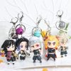 Anime Keychain Demon Slayer Kimetsu no Yaiba Kamado Tanjirou Nezuko Cosplay Props Cartoon Pendant Accessories Keyrings 1 - Demon Slayer Store