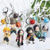 Anime Keychain Demon Slayer Kimetsu no Yaiba Kamado Tanjirou Nezuko Cosplay Props Cartoon Pendant Accessories Keyrings 4 - Demon Slayer Store