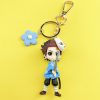 Anime Keyrings Demon Slayer Kimetsu no Yaiba Kamado Tanjirou Nezuko Keychain Cosplay Props Cartoon Pendant Accessories 4 - Demon Slayer Store