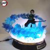 Demon Slayer Anime Figures Kamado Tanjirou LED Colorful Model PVC Toys Dragon Effect Action Figural Kimetsu 3 - Demon Slayer Store