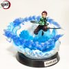 Demon Slayer Anime Figures Kamado Tanjirou LED Colorful Model PVC Toys Dragon Effect Action Figural Kimetsu 5 - Demon Slayer Store