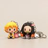 Demon Slayer Anime Keychain Kawaii Nezuko Tanjirou Inosuke Zenitsu Figure Toys Key Chain Cartoon Keyring Jewelry 2 - Demon Slayer Store