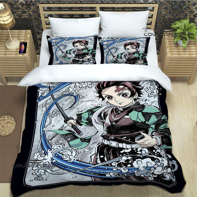 Demon Slayer Printed Bedding Sets exquisite bed supplies set duvet cover bed comforter set bedding set 1.jpg 640x640 16 1 - Demon Slayer Store