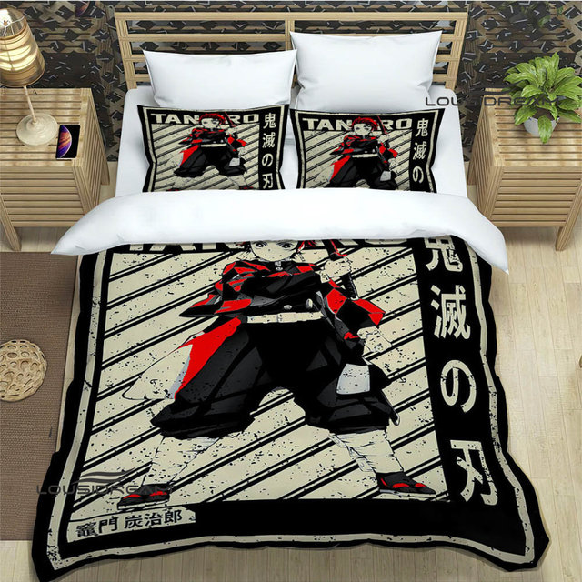 Demon Slayer Printed Bedding Sets exquisite bed supplies set duvet cover bed comforter set bedding set 1.jpg 640x640 21 1 - Demon Slayer Store