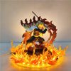 Demon Slayer Rengoku Kyoujurou Anime Figures Fire Led Scene DIY PVC Action Figure Toys Kimetsu no - Demon Slayer Store