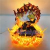 Demon Slayer Rengoku Kyoujurou Anime Figures Fire Led Scene DIY PVC Action Figure Toys Kimetsu no 3 - Demon Slayer Store