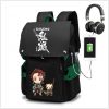 Demon Slayer Schoolbag Anime Backpack Kimetsu No Yaiba Cosplay Schoolgirl Nezuko Tanjirou Oxford Waterproof Laptop Backpack 4 - Demon Slayer Store