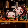 Devil s Blade Anime Cute Pillow Cushion Demon Slayer Manga Kimetsu No Yaiba Tanjirou Nezuko Cushion 3 - Demon Slayer Store