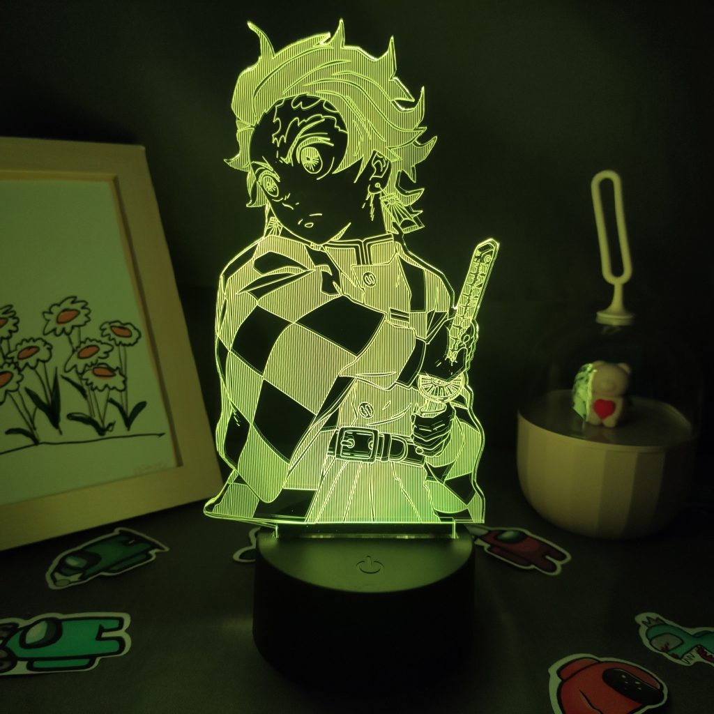 Lava Lamp Anime Demon Slayer Figure Tanjiro Kamado 3D LED RGB Night Lights Gift for Friend 2 - Demon Slayer Store