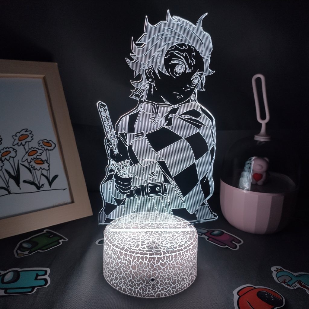 Lava Lamp Anime Demon Slayer Figure Tanjiro Kamado 3D LED RGB Night Lights Gift for Friend 5 - Demon Slayer Store