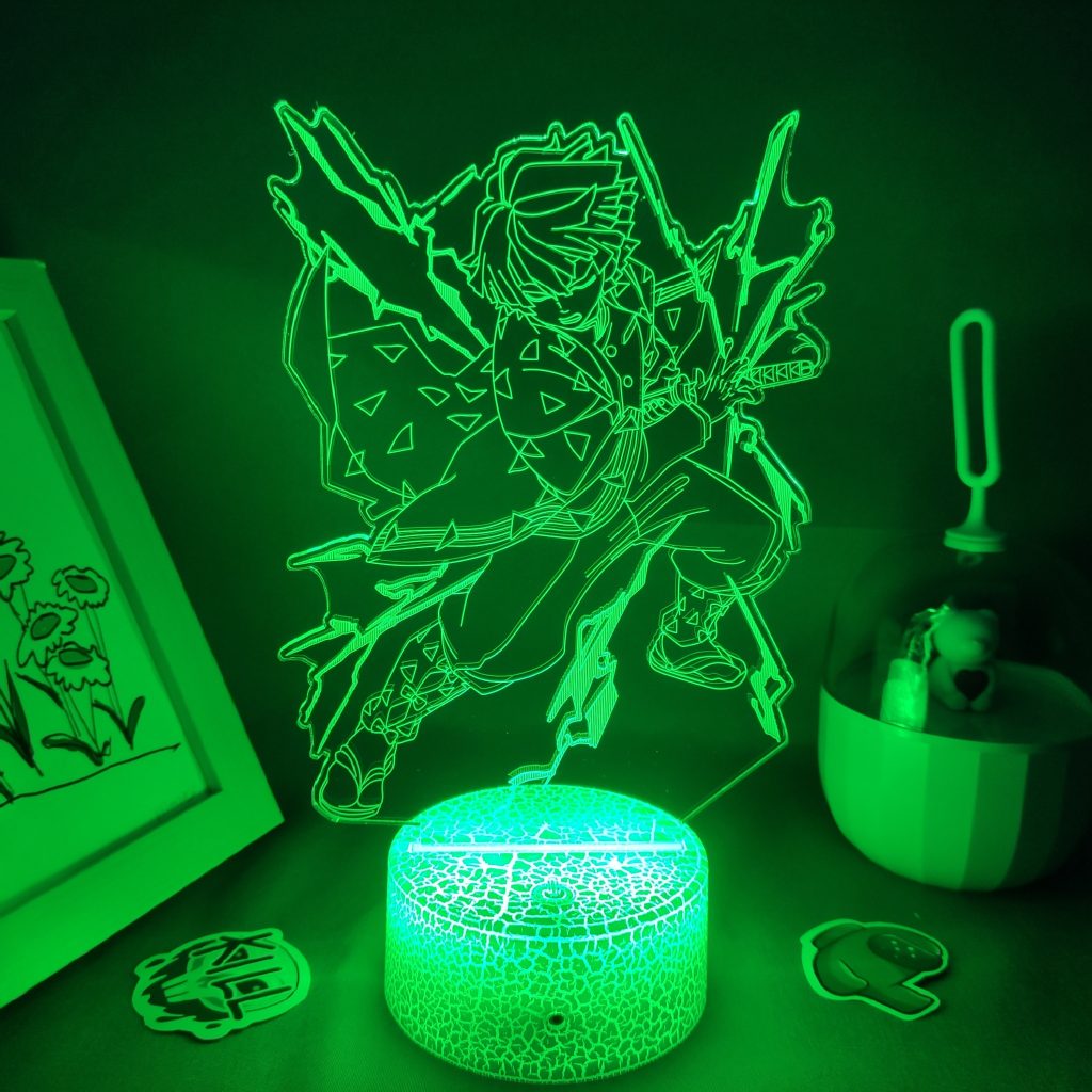 Manga Demon Slayer Kimetsu No Yaiba Anime Figure Agatsuma Zenitsu RGB 3D Led Battery USB Night 4 - Demon Slayer Store