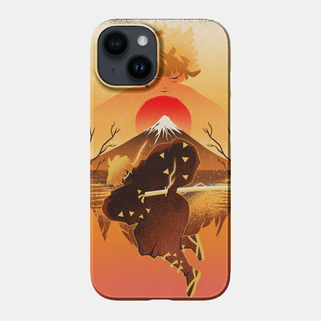 Zenitsu sunset demon slayer Phone Case - Demon Slayer Store