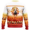 Chibi Christmas Kyojuro Rengoku DS PC Ugly Christmas Sweater back mockup - Demon Slayer Store