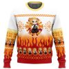 Chibi Christmas Kyojuro Rengoku DS PC Ugly Christmas Sweater front mockup - Demon Slayer Store