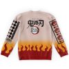 rengoku haori Flat Sweatshirt back - Demon Slayer Store