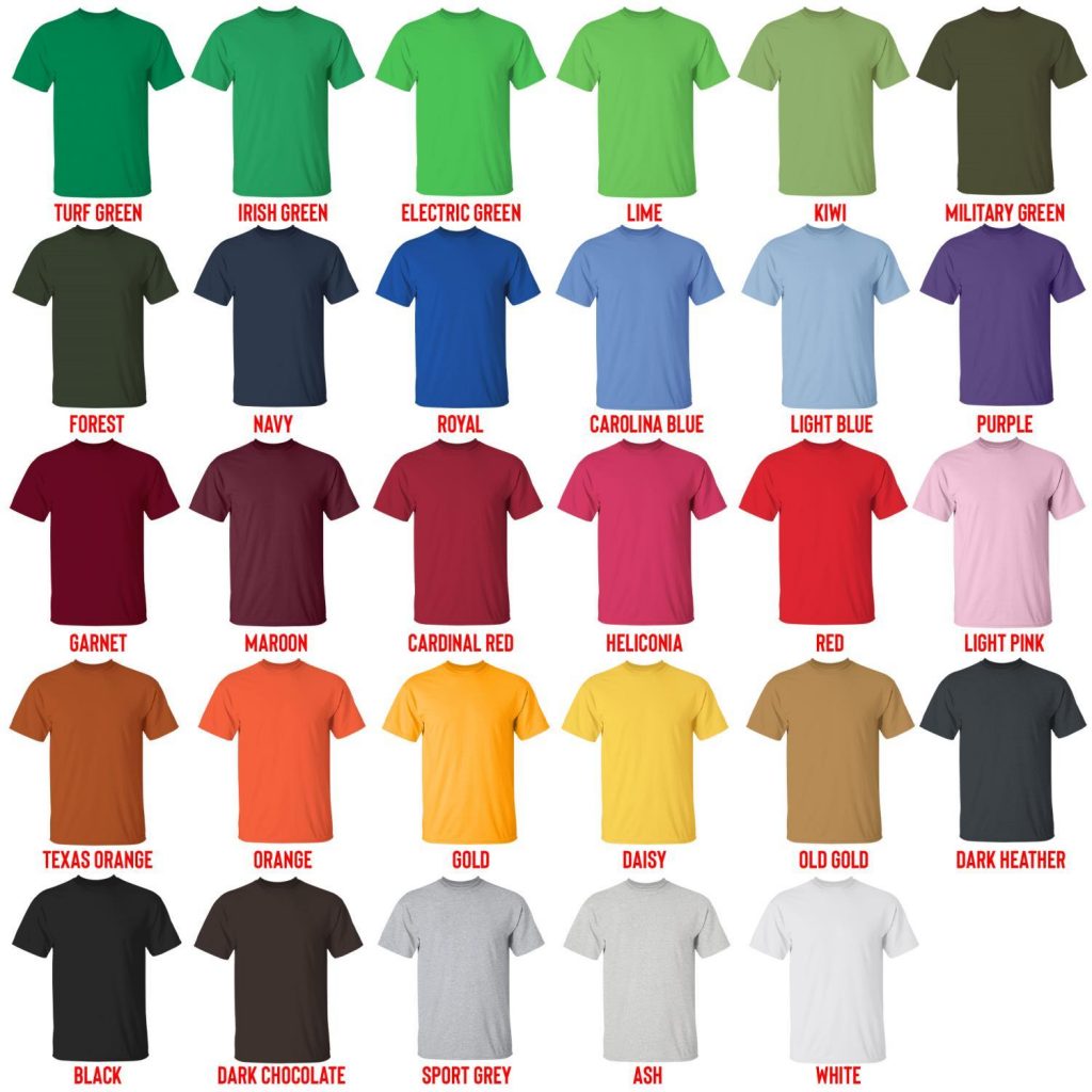 t shirt color chart - Demon Slayer Store